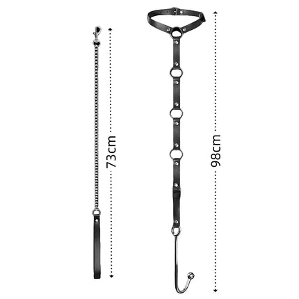 Exotic Anal Plug Hook Sex Toys with Separable Handcuffs Collar Neck Restraint Suit for Couple BDSM Cosplay Special Accessories