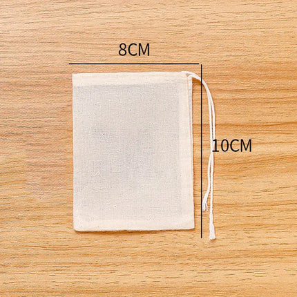 Cotton Gauze Tea Bags 50pcs Empty Pocket String Bag Reusable for Spice Tea Infuser Soup Teabags Kitchen Accessories Gadgets