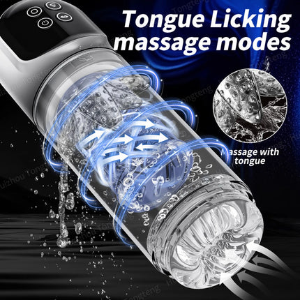 7 Rotating Sucking Water SPA Automatic Male Masturbator Cup Real Pussy Blowjob Machine Adult Masturbation Sex Toys For Men Male