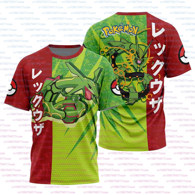 New Super Cute Figure Pokémon Anime 3D Printed Boys T-shirt Summer Men's Snorlax Squirtle Trend Loose Casual Short Sleeved Tops