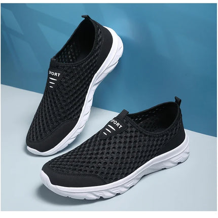 YRZL Lightweight Men Casual Shoes Breathable Slip on Male Casual Sneakers Anti-slip Men's Flats Outdoor Walking Shoes Size 39-46