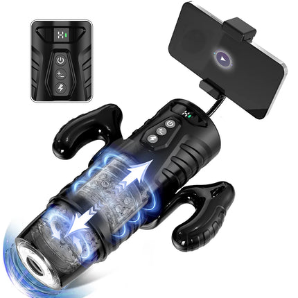 Telescopic Rotating Male Masturbator 7 Thrusting Rotation Modes Automatic Mastubator Cup for Men Blowjob Sex Toys Penis Pump