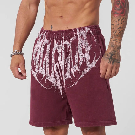 Men Athletic Printed Sports Shorts - Fitness Leisure Outdoor Knee Length / Short Sport Homme Imprimé - Fitness Loisir