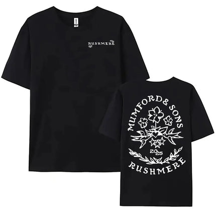 RUSHMERE Album 2025 Graphic T-shirt Folk Rock Band Mumford & Sons Printing Tshirts Cotton Men Women Summer T Shirts Hip Hop Tees