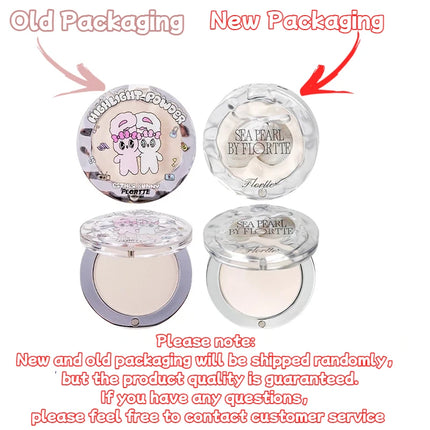 FLORTTE BUNNY Monochrome Highligh Powder Naturally Brightening Facial Blush Cream High Gloss Face Blusher Makeup Cosmetics