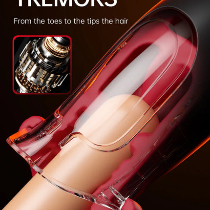 Male Masturbator Deep Throat Mouth Blowjob Vibrator Penis Pump 360° Wrapped 9 Frequency Vibration APP Control Sex Toys for Men