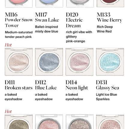 JOOCYEE Single Eyeshadow velvety and bling-bling feeling