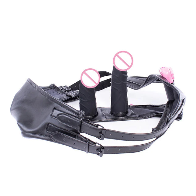 Strap-On Realistic Dildo Pants Adult Sex Toys For Women Lesbian PU Leather Harness Underpants Strap-On Dildo With Dildo Strapon