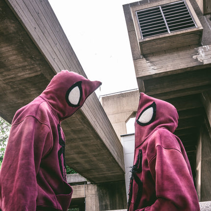 Y2k clothing zipper warm Harajuku punk grunge Women Spider web Red hoodie sweatshirt Hip hop sweatshirt Hoodie interesting 2023