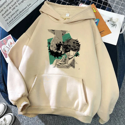 90s Japanese Anime Haikyuu Hoodies Women Funny Karasuno Fly High Graphic Streetwear Winter Warm Fashion Male Sweatshirts Unisex