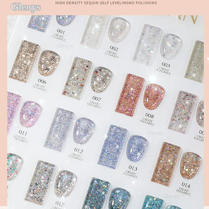 Glenys 25 color nail polish gel net red popular semi permanent immersion gel nail salon nail art varnish set 15ml