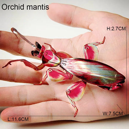 DIY Mini 3D Metal Puzzle Insect Mantis Shrimp Butterfly Ladybug Orchid Mantis Puzzle Model 14+ Collecting Toys Adult Puzzles