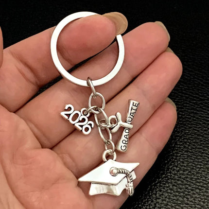 2026 Graduation Gown Cap KeyChain Ring Student Women Jewelry Personalized Accessories Fashion Pendant Gifts Forever