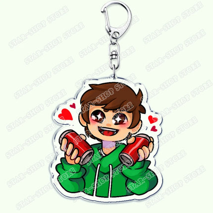 Cartoon Anime Eddsworld Tord Keychain Accessories Bag Comic Ringo Edds Meme Keyrings Jewelry Fans Friends Birthdays Gifts