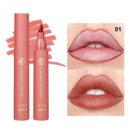 6-color double-ended lip pencil, lip oil, liquid watercolor lip pencil, moisturizing and easy-to-apply lip gloss