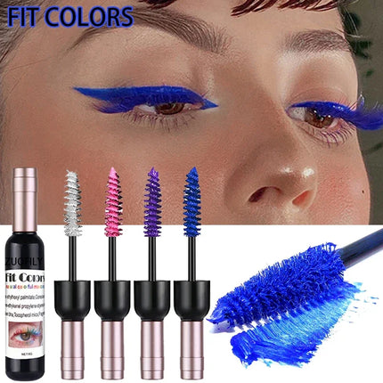 4D Silk Fiber Eyelash Mascara Waterproof Fast Dry Eyelashes Curls Extension Makeup Eyelashes Waterproof Blue Ink Eye Makeup