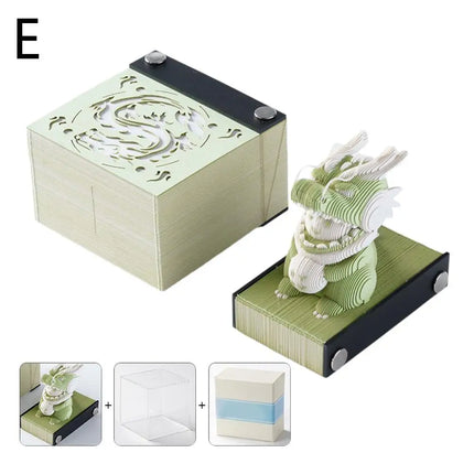 3D Notepad Cute Bunny 3D Memo Pad Animal Sticky Note Art Notes Block Office Accessories Birthday Gifts For Kids Friends