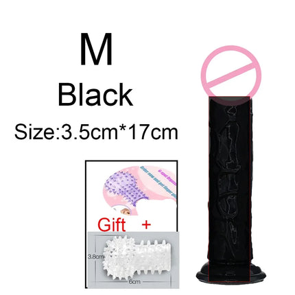 Realistic G-Spot Jelly Dildo Silicone Penis with Suction Cup Butt Plug Anal Toys Sex Toys for Women Female Masturbation Pussy