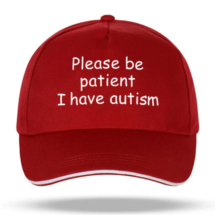 Please Be Patient I Have Autism Cap Baseball Cap Hat Outdoor Fish Women Printed Czapka Bonnet Spring Casual mens cap