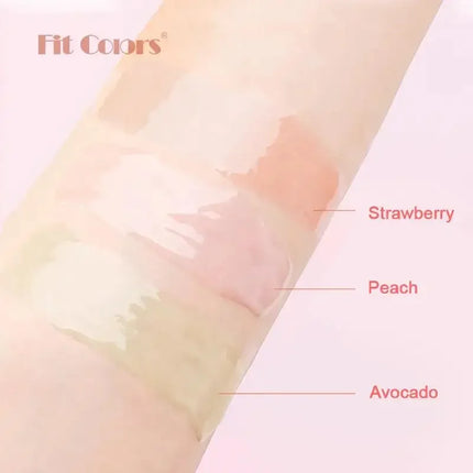 Hydrating Transparent Lip Gloss 3 Piece Set Fruit Scented Lip Oil with Avocado Strawberry and Peach for Soft Smooth Lips
