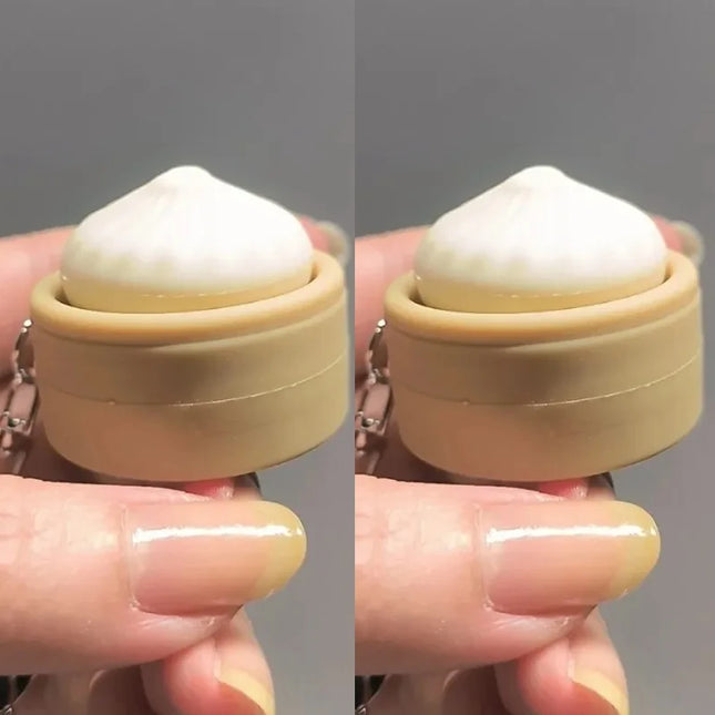 Mini Steamed Bun Stress Relief Soft and Slow Rebound Kneading Kneading Decompression Bun Clicker Keychain Decompression Keyring