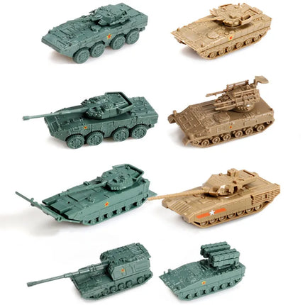 4D 1/144 Tank Infantry Fighting Vehicle Rocket Launcher Finished Model 4pcs/set Miniature Military Model Toy