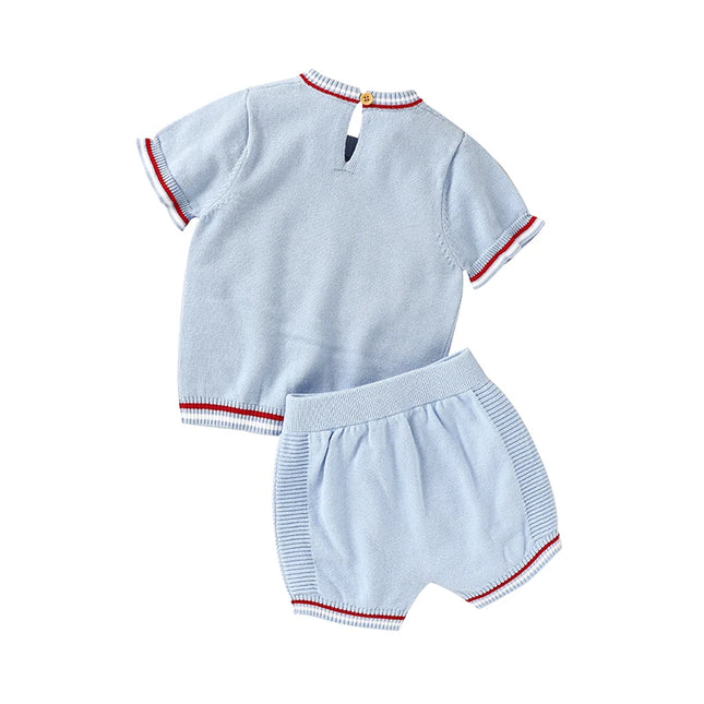 Short Sleeve Super Soft Tops with Short Pants Baby Two-Piece Clothing Sets Lovely Toddler Tops and Bottoms Infant Separates