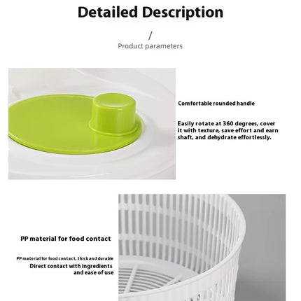 Multifunctional Household Manual Vegetable Dehydrator - Salad Spinner with Fruit, Lettuce Drain Basket | Home Kitchen Gadgets