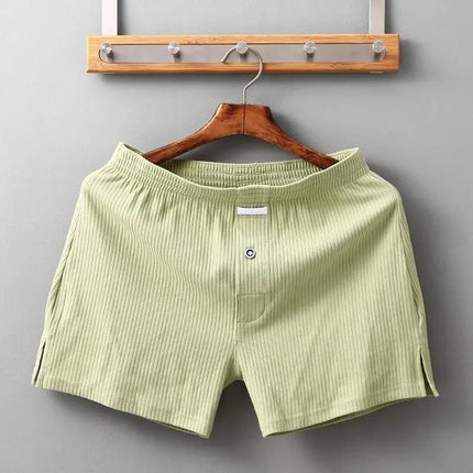 Stretch Cotton Underwear Mens Boxer Shorts Threaded Aro Pants Sleepwear Loungewear Shorts Boxers Male Underpants Panties