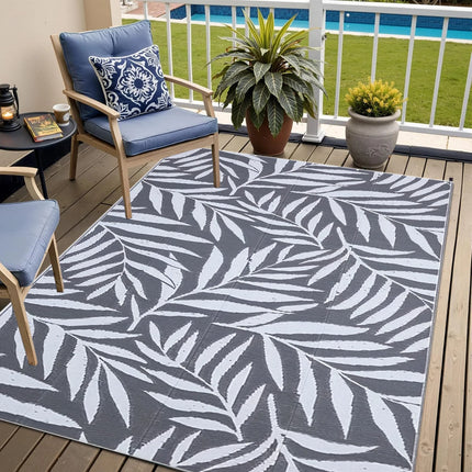 Double-Sided Outdoor Waterproof Reversible Mats Plastic Straw Patio Rugs Double Layer Woven Carpet PP Material Family Picnic Mat