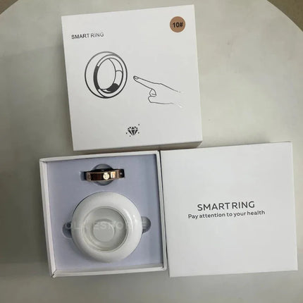 Fashion Smart Ring Men Women, Heart Rate Blood Oxygen, Sleep Monitor, 5ATM Waterproof,Multi-sport Mode Smartring For Android iOS