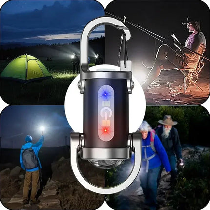 LED Keychain Flashlight, USB Rechargeable Mini Light, Perfect for Camping Hiking Reading Fishing