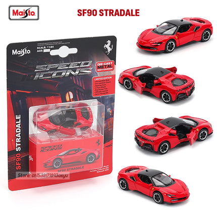 Maisto 1:64 Ferrari 812 Superfast SF90 SP1 Lamborghini 37 Chassis full alloy die-casting car model collection gift toys