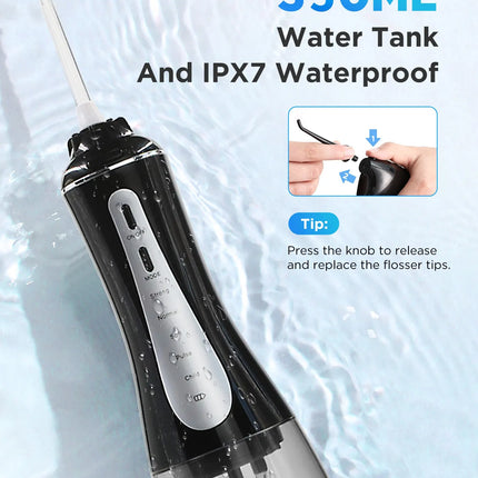 Oral Irrigator Fairywill Water Flosser 5 Modes Portable Dental Water Jet 350ML Water Tank Teeth Cleaner USB Charge Waterproof