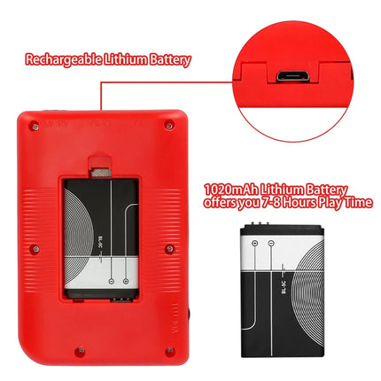 Classic Retro Video Pocket Games Console Lcd Screen Built-in 400 Handheld Portable Mini Game Player for Boy Christmas Gift