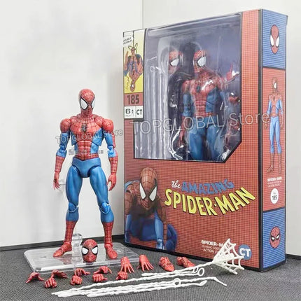 New CT Toys Spiderman Figure Mafex 185 Miles Morales 2099 Classic Costume Spider-Man Action Figure Anime Mafex185 Figurine Toys