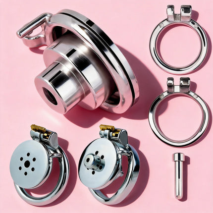 Flat Round Hole Male Stainless Steel Urethral Lock With Metal Catheter BDSM Erotic Sex Toys For Men Gay Long Term Wear 18+