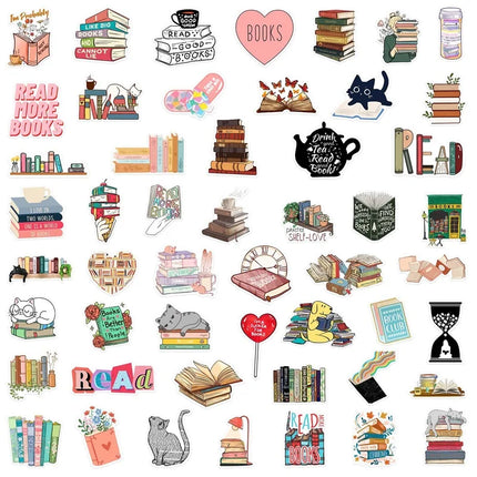 10/30/50PCS Cartoon Animal Reading PVC Sticker Aesthetic Decoration Scrapbooking Stationery School Supplies