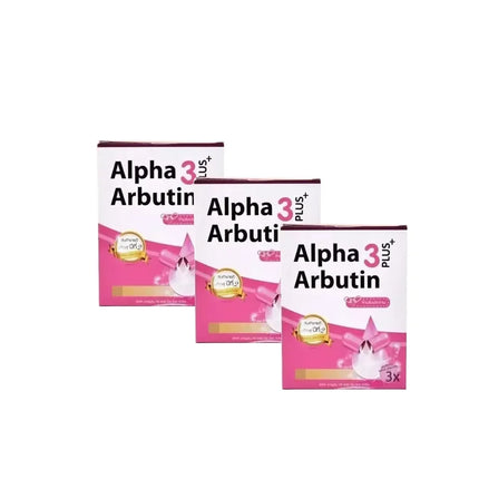 3 boxes Alpha Arbutin 3 Plus Powder Mix With Lotion Skin Lightening Brighten Reduce Dark Skin Blemishes