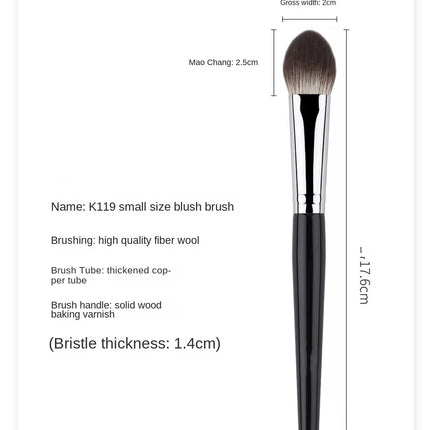Peach Heart Blusher Brush Powder Blush Cream Liquid Blush Makeup Brushes Flat Small Precise Blush Brush Makeup Tools