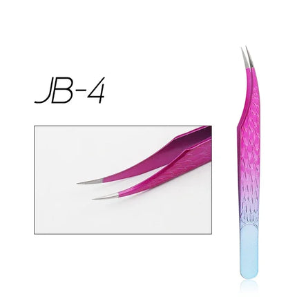 Fadvan Eyelash Extension Tweezer Lash High Precision Superhard Stainless Steel Eyelash Eyebrow Tweezers Makeup Tools