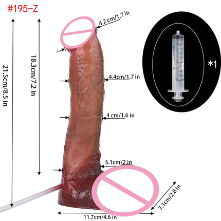 FAAK Lifelike Squirting Penis Silicone Ejaculation Large Realistic Dildo With Sucker Skin Touch Anal Sex Toys For Women