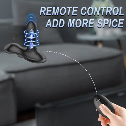 Electrically Inserted Prostate Massaging Device, Double-Vibration False Penis, Masturbation Device, Anal Stimulation, Adult Toy