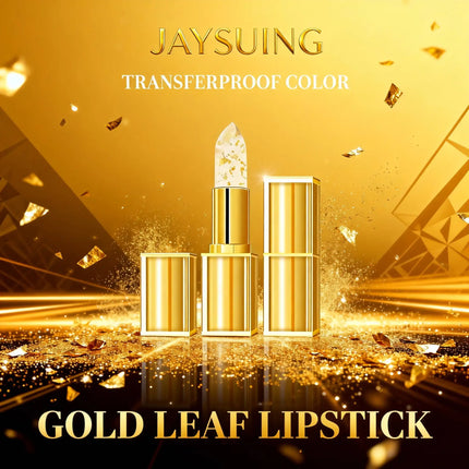 Gold Foil Lip Balm Color Changing  Moisturizes Brighten Lips Care Prevents Cracking Long Lasting No Fading Makeup Gloss