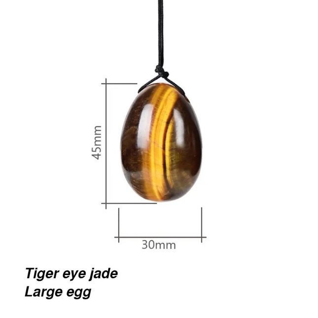 High-quality Natural Tiger Eye Yoni Egg Women Kegel Exercise Ben Wa Ball Jade Egg Wand Vaginal Muscle Tightening Massage Ball