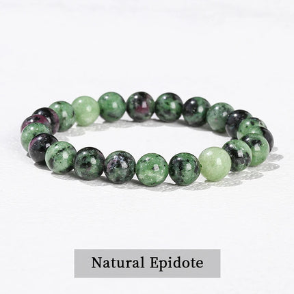 JD 6 8 10mm Natural Stone Beaded Bracelet Obsidian Fluorite Quartz Jasper Healing Beads Bangles Women Men Stretch Yoga Jewelry