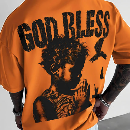 The new men's T-shirt for the summer of 2025 features a casual fashionable comfortable and breathable 3D letter pattern print