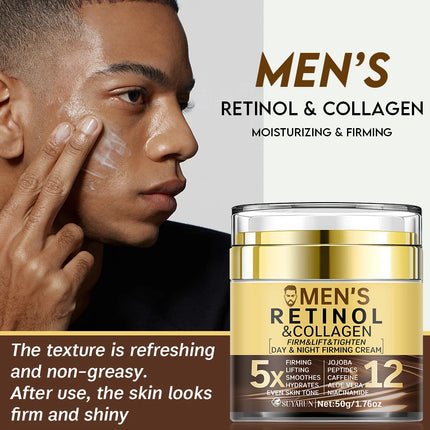 SUYARUN Men's Anti-Aging Face Cream-Firming & Hydrating Moisturizer with SPF 20 | Organic Natural Ingredients for All Skin Type.