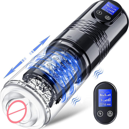 Mens Automatic Telescopic Masturbator Cup Realistic Vagina Penis Pump Stimulator Pocket Pussy Dicks Massager Adult Male Sex Toy