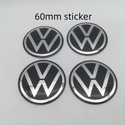 4pcs 3D new black for 56mm 60mm 65mm 68mm Car emblem Wheel hub Center Cap Badge covers sticker Decal styling Accessories